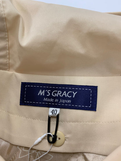 エムズグレイシー 219101 コート 40 ベージュ ジップアップ ライナー付き IT92UVOJCUNQ