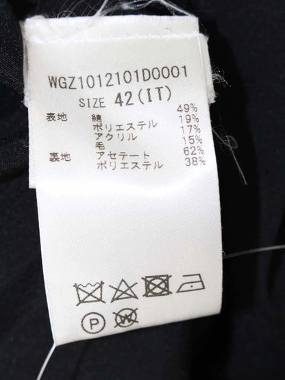 エリカカヴァリーニ グレンチェックヘムフレアスカート WGZ1012101D0001 42 ブラック ツイード ITOCP8EUT0NL