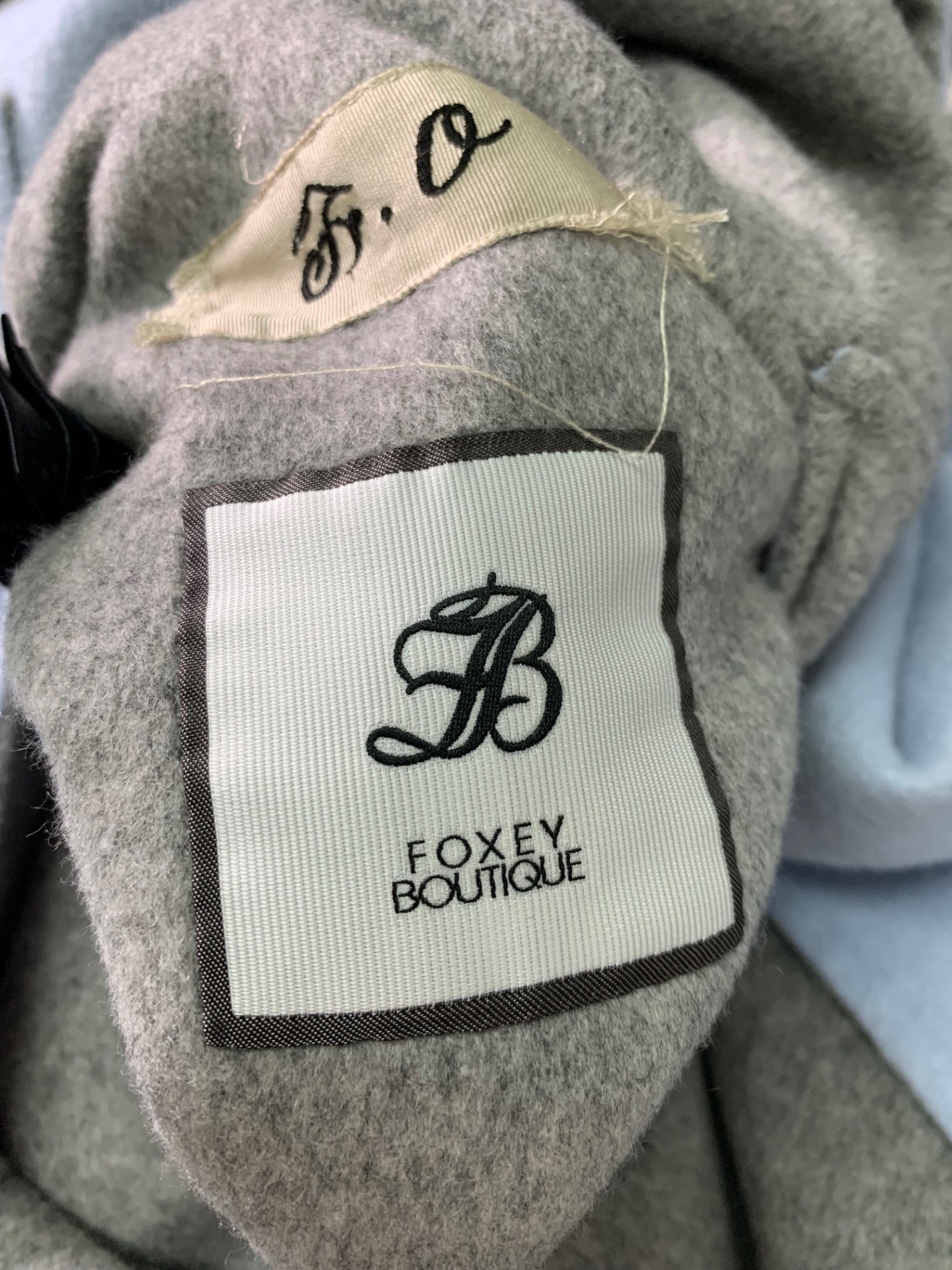 フォクシーブティック 43637 コート 40 グレー リバーシブル カシミヤ IT21MXAKHP5K