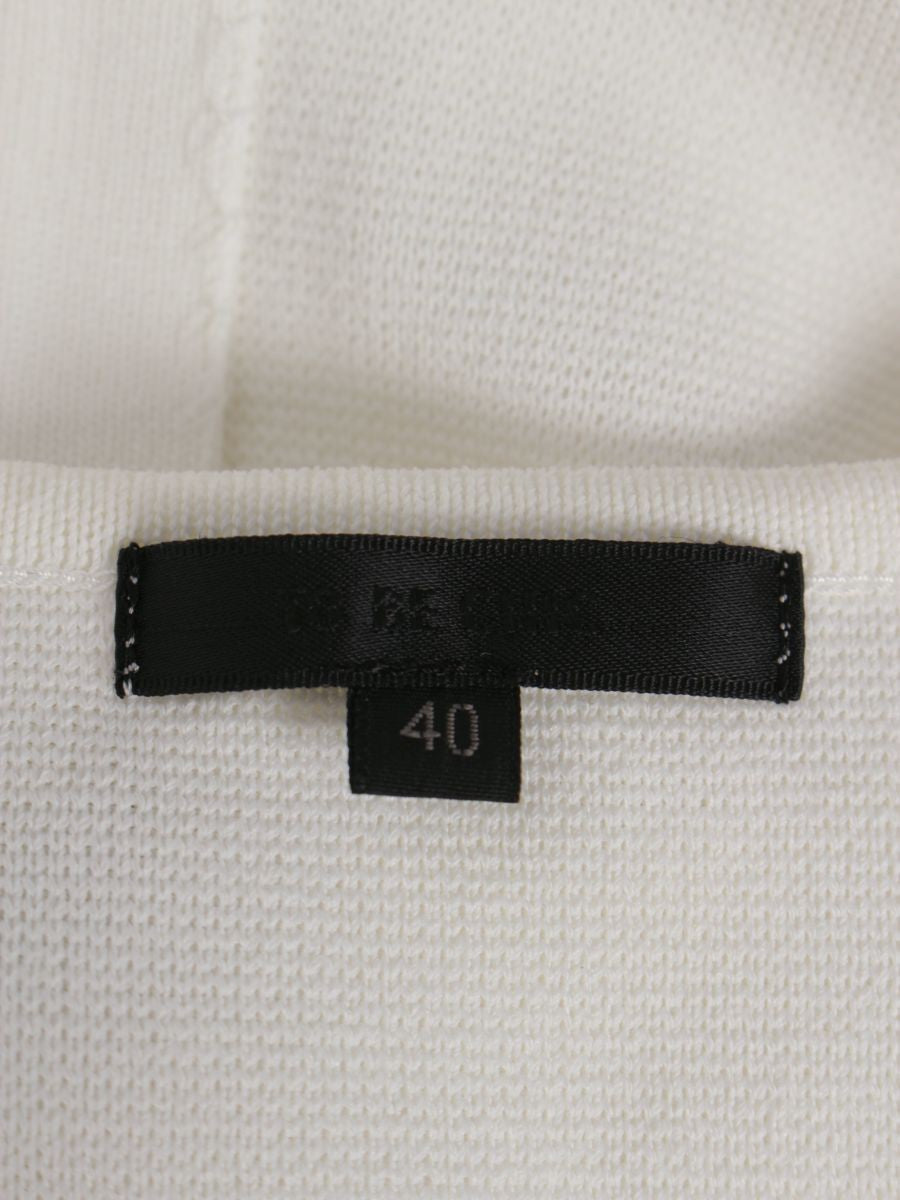 トゥービーシック W5F01-112-02 チュニック 40 ホワイト ニット センタージップ ITN1GLPNXCRC