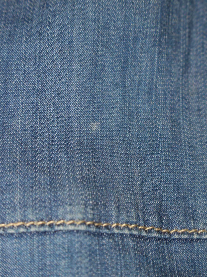 エムズグレイシー 527355 デニムスカート 38 ブルー ティアード フレア ITWXNFS0P8Y0 【SALE】