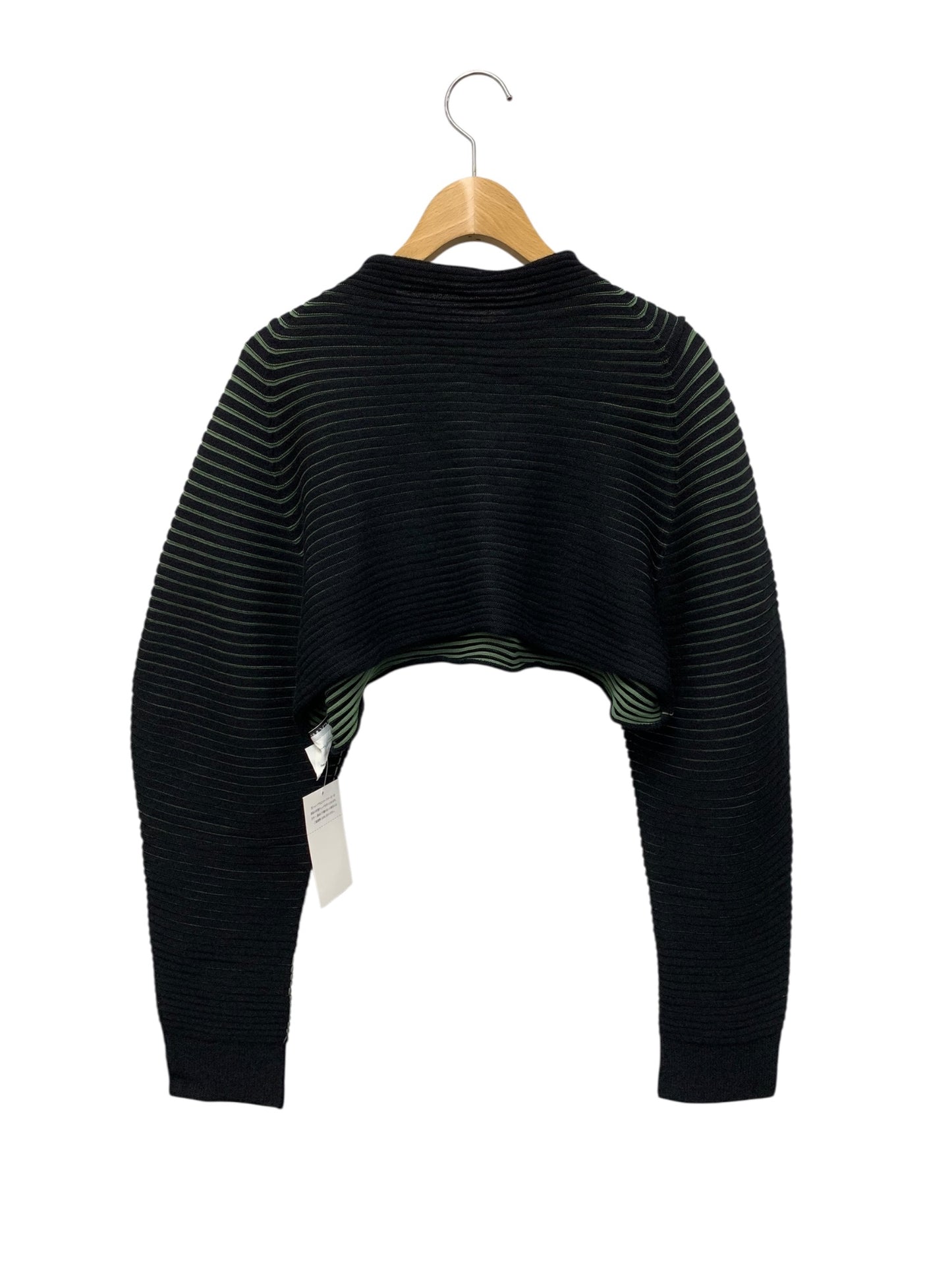 イッセイミヤケ IM43KKN258 ニット 2 ブラック ボトルネック クロップド ITPPG07GRSWM 【SALE】