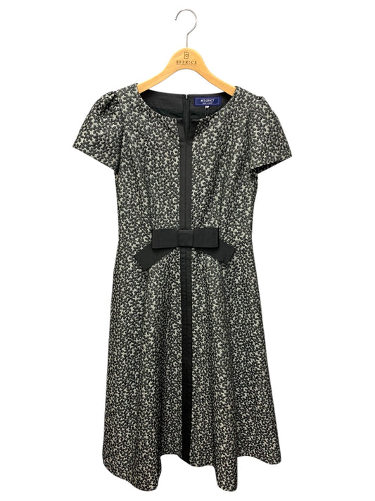 エムズグレイシー 511507 ワンピース 38 グレー フラワーモチーフ フロントジップ リボン ITXZM1LHSVHC