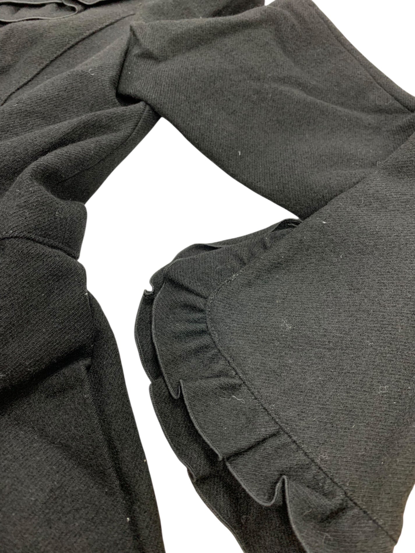 エムズグレイシー 229507 コート 38 ブラック ウール フリル ITPZB8E0PPRK 【SALE】