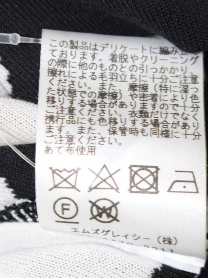 エムズグレイシー 118128 Tシャツ カットソー 40 ブラック/ホワイト さくらんぼ ニット ITAQDT2ZAO3F