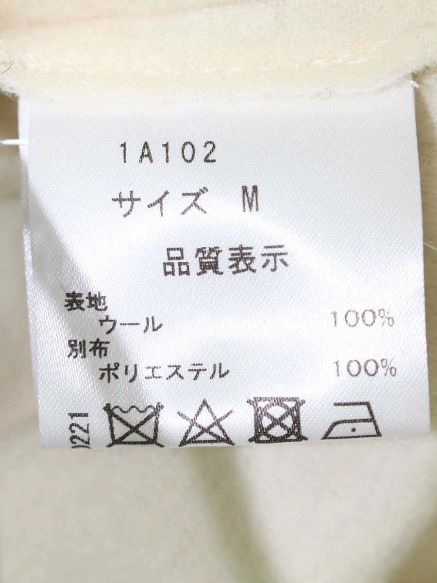 セブンテンバイミホカワヒト オーガンジートップス 1A102 M アイボリー/ブラック ウール IT71HIVT0WB8