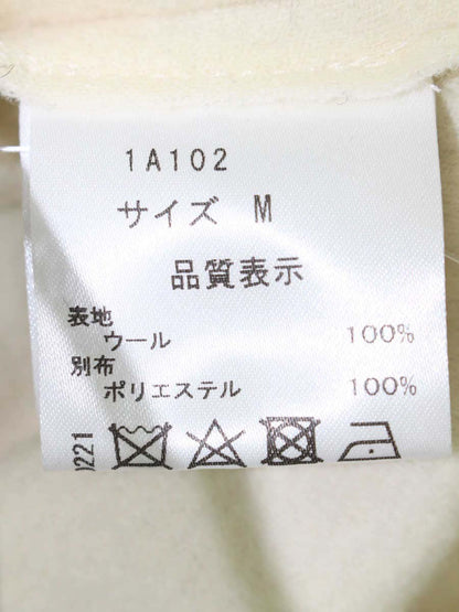 セブンテンバイミホカワヒト オーガンジートップス 1A102 M アイボリー/ブラック ウール IT71HIVT0WB8