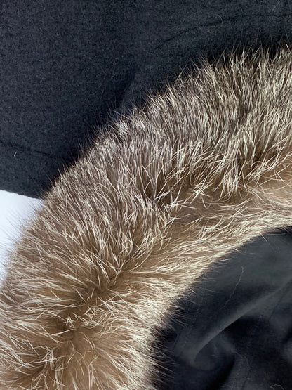 レリアン RE-1204945 ジップアップコート 13+ ブラック フォックスファー アンゴラ ITEB9TM8GIZ2