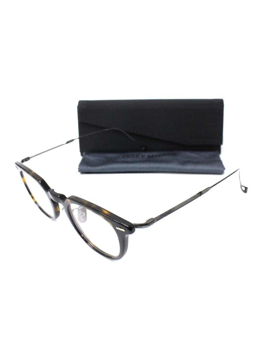 金子眼鏡 メガネ ブラウン/メタルブラック イッセイミヤケアイズ コラボ  コンビメガネフレーム デミ べっ甲柄 ITJ5Z1M4XG6U