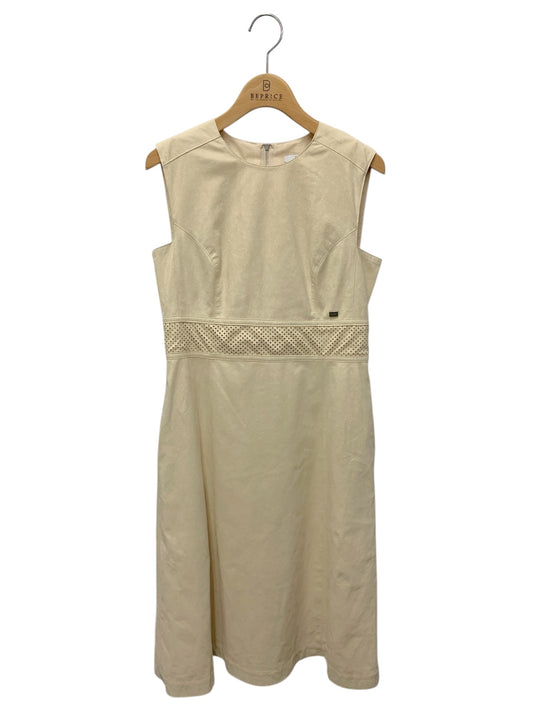 フォクシーブティック モンテナポレオーネ 33152 ワンピース 38 ベージュ スエード調 クルーネック バックジップ カットワーク ITO62DECK1DI