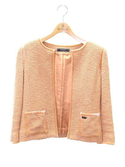 フォクシーブティック コンコルド 29054 ジャケット 38 オレンジ ツイード ベロア IT4IAFMRRR86