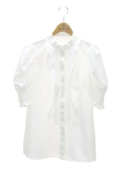 ルネ シャーリングハーフスリーブ ブラウス 6111220 36 ホワイト ITL2UZTANDAC