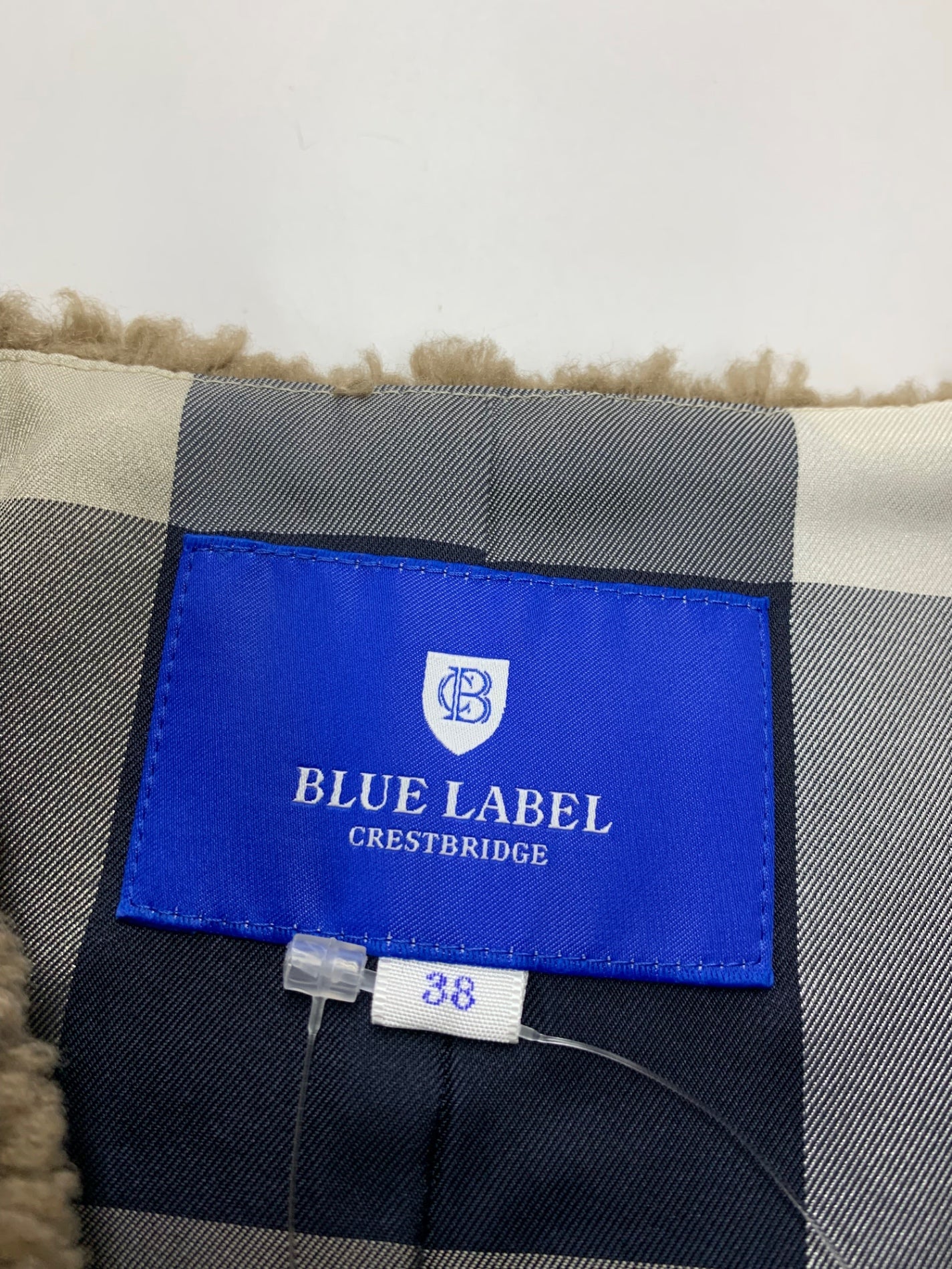 ブルーレーベルクレストブリッジ 55F07-256-45 ベスト 38 ブラウン ボア ジップアップ ITNQ6ER79RU0