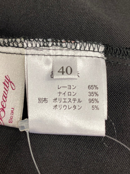 スーパービューティー ワンピース 40 ブラック 切替 フロントボタン ITS2D8LF8KD0