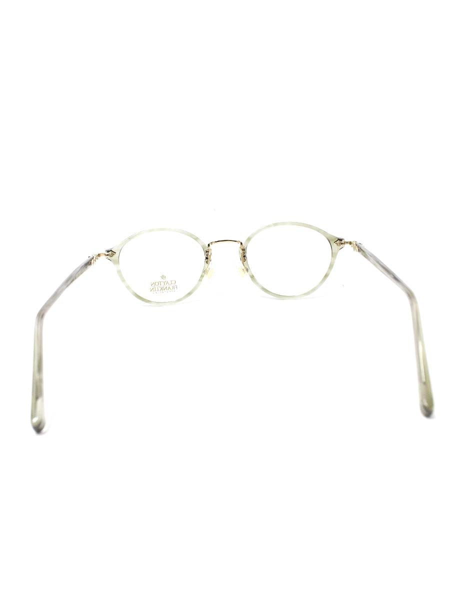 クレイトンフランクリン 595 LGS メガネ クリアカーキ コンビフレーム フルリム ボストンシェイプ IT038PAT7544