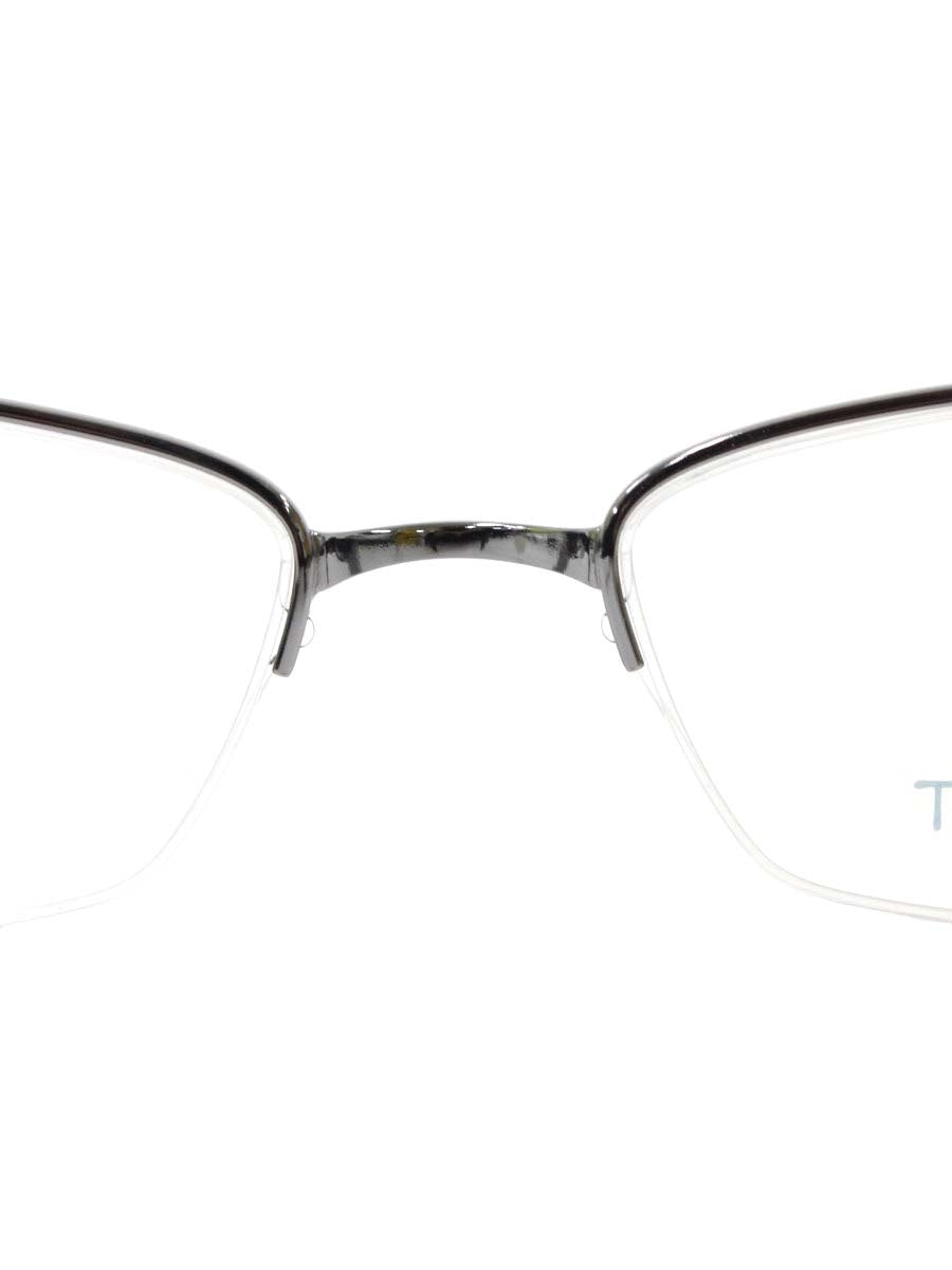 ネオジン NJ2314S ガンメタル/ブラック メタルフレーム ハーフリム スクエアシェイプ ノーズパッドレス ITLY61GNHP5W