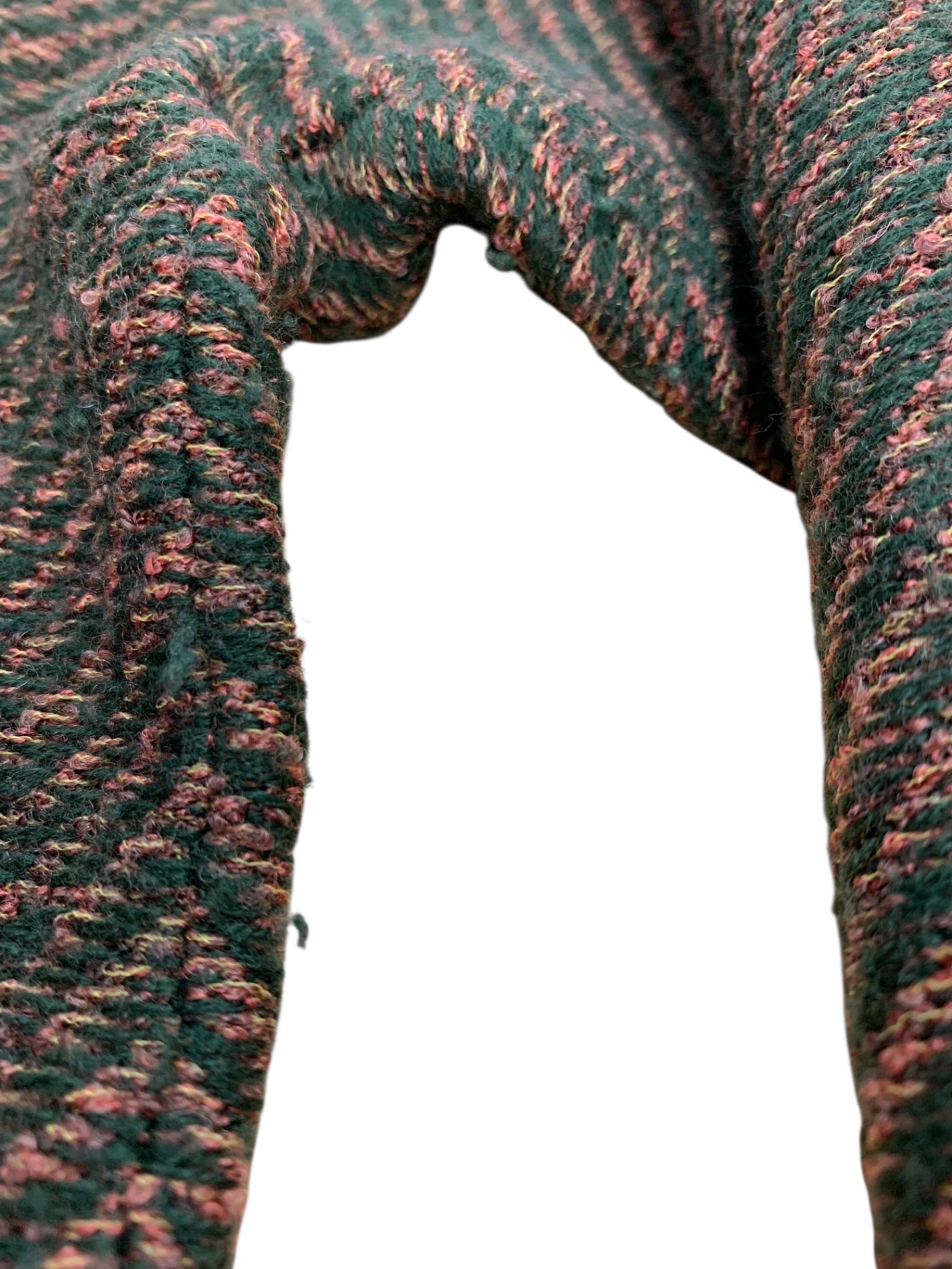 イッセイミヤケメン ME83KN003 クルーネックニット M グリーン レジメンタルストライプ 銀タグ ITZ936FCWXHG 【SALE】