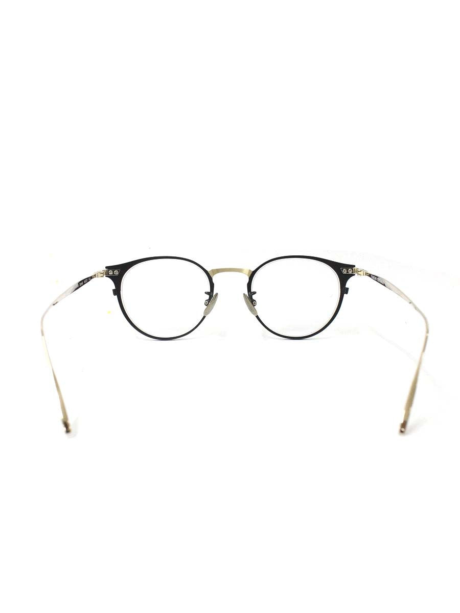 ユウイチトヤマ Daniel UF0-061 メガネ ブラック ゴールド メタルフレーム フルリム ボストンシェイプ ITEZRHC2HKPY 【SALE】