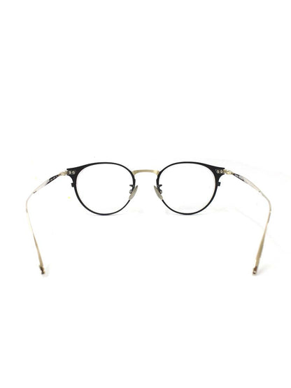 ユウイチトヤマ Daniel UF0-061 メガネ ブラック ゴールド メタルフレーム フルリム ボストンシェイプ ITEZRHC2HKPY 【SALE】