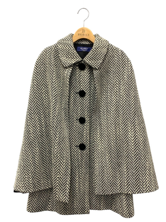 エムズグレイシー クラシカルマントコート 019516 38 ブラック IT9VCUT3JWWU