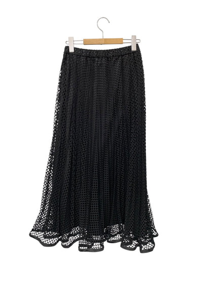 アンスリード 522530800601-01 スカート 36 ブラック メッシュ ロング ITL7HM1E3BSW