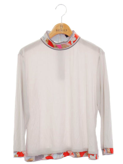 レオナールファッション 0159569 LL カットソー 総柄 グレー IT1BKCJU0YUT