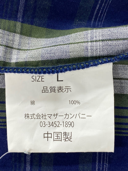 木梨サイクル シャツ L ネイビー ブラウス チェック柄 ITHS59ZXBGG0