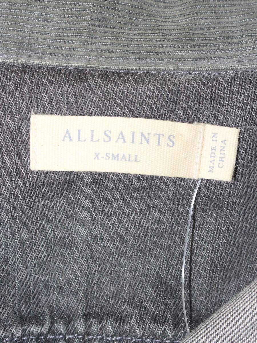 オールセインツ 193005R デニムジャケット XS グレー ダメージ加工 IT7I0Z9TG1W0