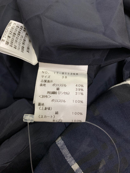 エムズグレイシー 811368 ワンピース 38 ネイビー シフォン IT8EKQ7PSVLW