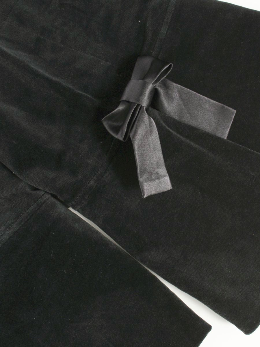 エムズグレイシー 526502 パンツ 40 ブラック ベロア リボン ITIGSJXWCUIC
