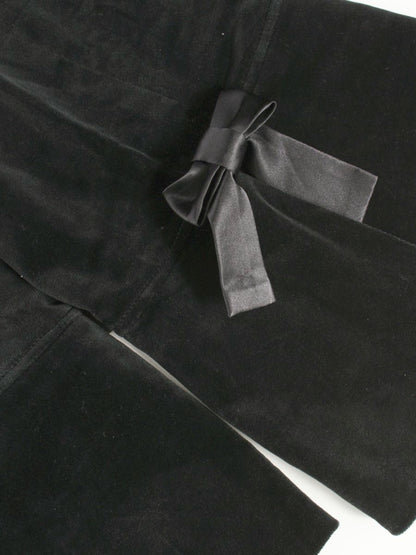 エムズグレイシー 526502 パンツ 40 ブラック ベロア リボン ITIGSJXWCUIC