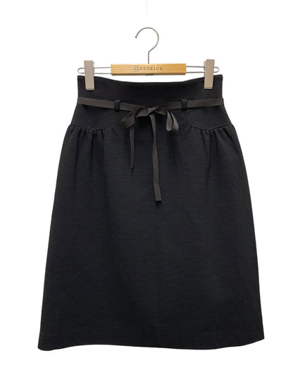 エムズグレイシー 017105 スカート 38 ブラック ウエストリボン ボックス IT7M60JYBTCZ 【SALE】