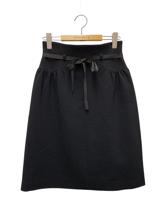 エムズグレイシー 017105 スカート 38 ブラック ウエストリボン ボックス IT7M60JYBTCZ 【SALE】