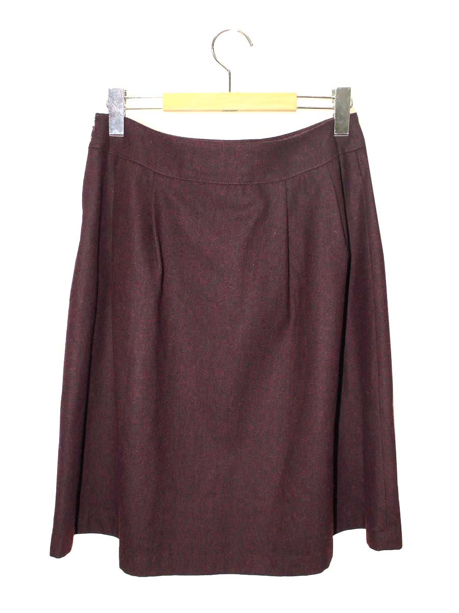 ギャラリービスコンティ 1485743 スカート 3 パープル フラワーモチーフ ウール混 ITMOMCPBPZSH 【SALE】