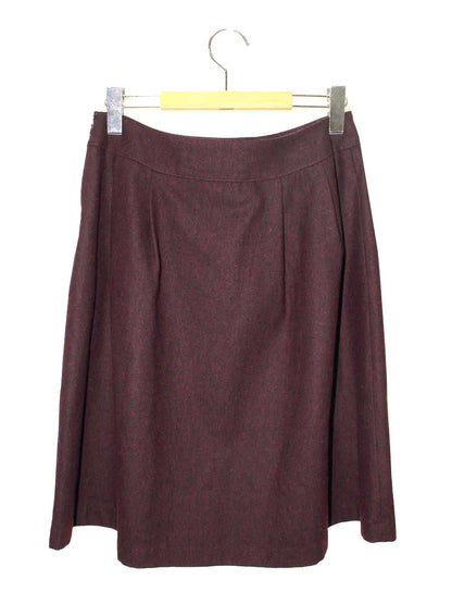 ギャラリービスコンティ 1485743 スカート 3 パープル フラワーモチーフ ウール混 ITMOMCPBPZSH 【SALE】