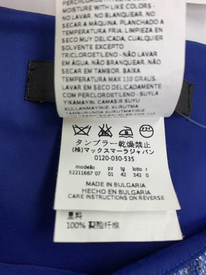 ウィークエンドマックスマーラ 52211667 ワンピース ブルー ツイード フリンジ IT14M3CHGEV4