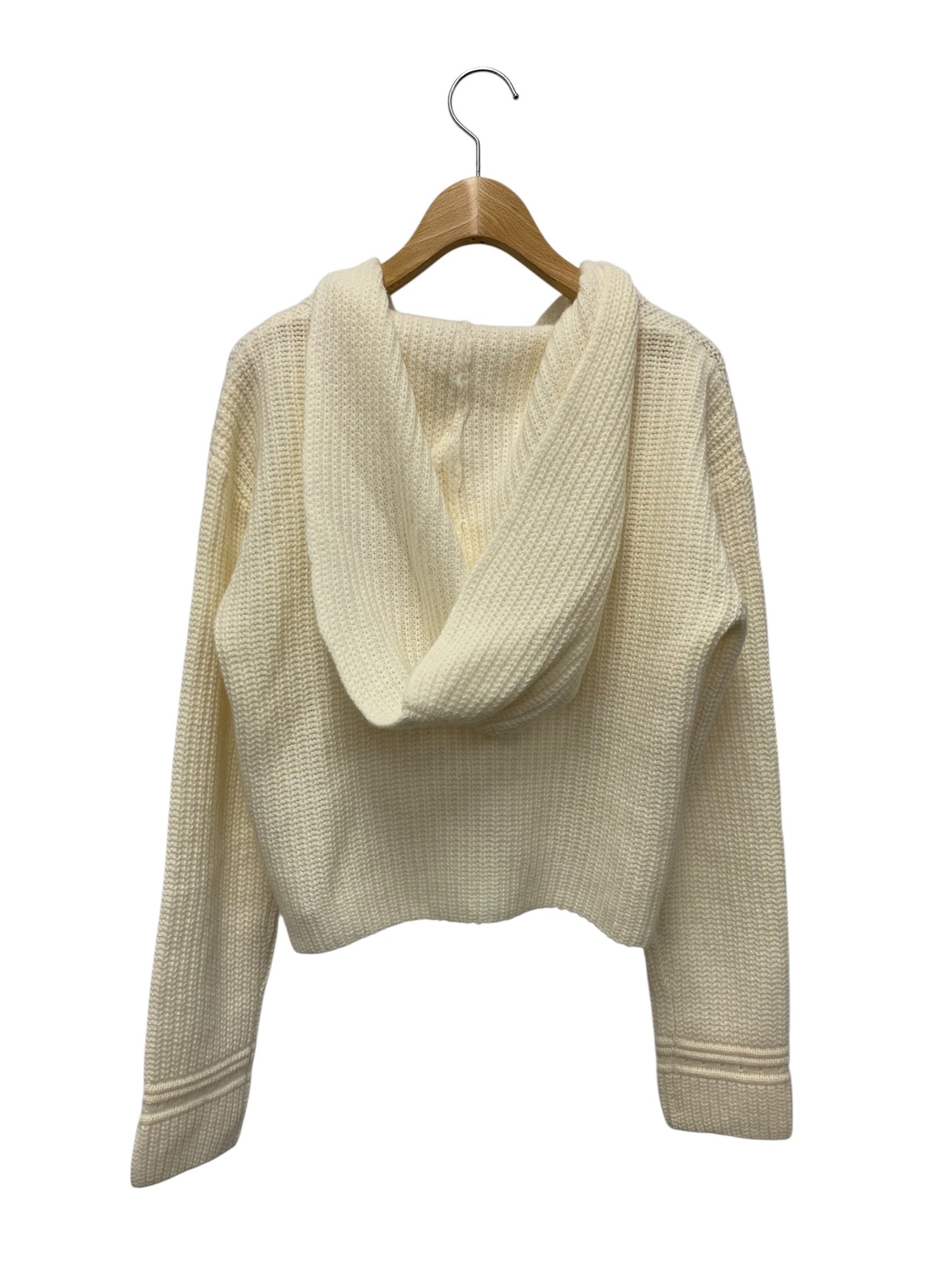 アディアム Danielle Knit Hoodie 43936 ダニエルニットフーディ XS ホワイト レースアップ IT51WZIWJOW1