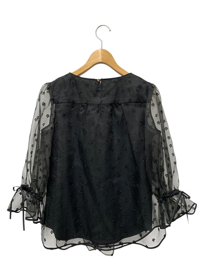 トッカ FRAGMENT OF THE STAR BLTOCS0813 ブラウス 0 ブラック オーガンジー 刺繍 ITEUVM08UGRW