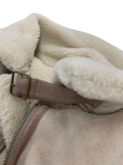 レイビームス フェイクムートンボマーブルゾン 61-18-0008-462 6122A-1547 ブルゾンジャケット フリー ベージュ IT9R4K8SR1FC 【SALE】