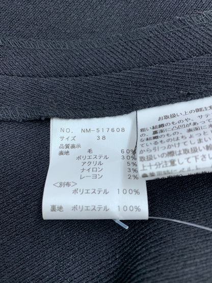 エムズグレイシー 517608 スカート 38 ブラック リボン ウール チェック ITKMB9UA2FYG 【SALE】