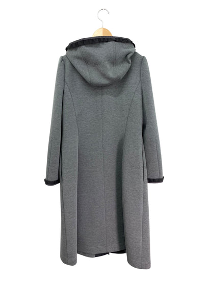 エムズグレイシー 111524 コート 42 グレー フード フリル ITRPH87QPVVA