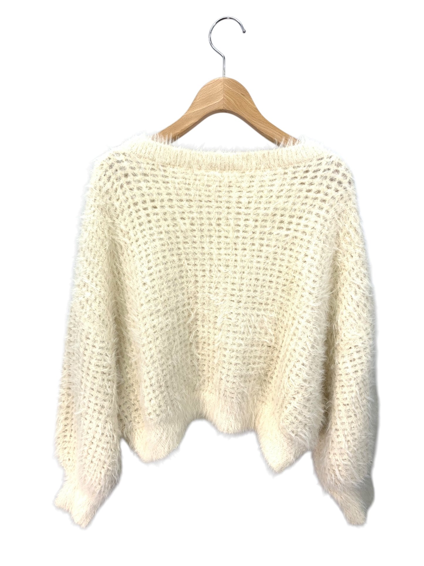 ダイアグラム シャギーメッシュニットトップ 0323443118 36 アイボリー ITZZWAVXG6Y4