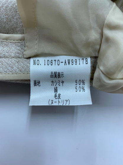 フォクシーブティック 10670 ワンピース セットアップ 40 ベージュ ヌートリア ファー カシミヤ シルク ITMM5TPUZOKW