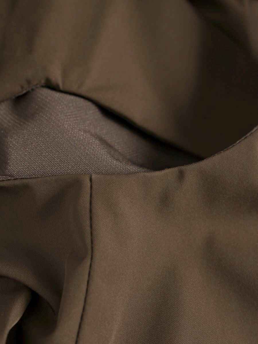 フォクシーニューヨーク 27189 ワンピース 40 ブラウン リボン ストレッチ ITV4BYRFFXJC