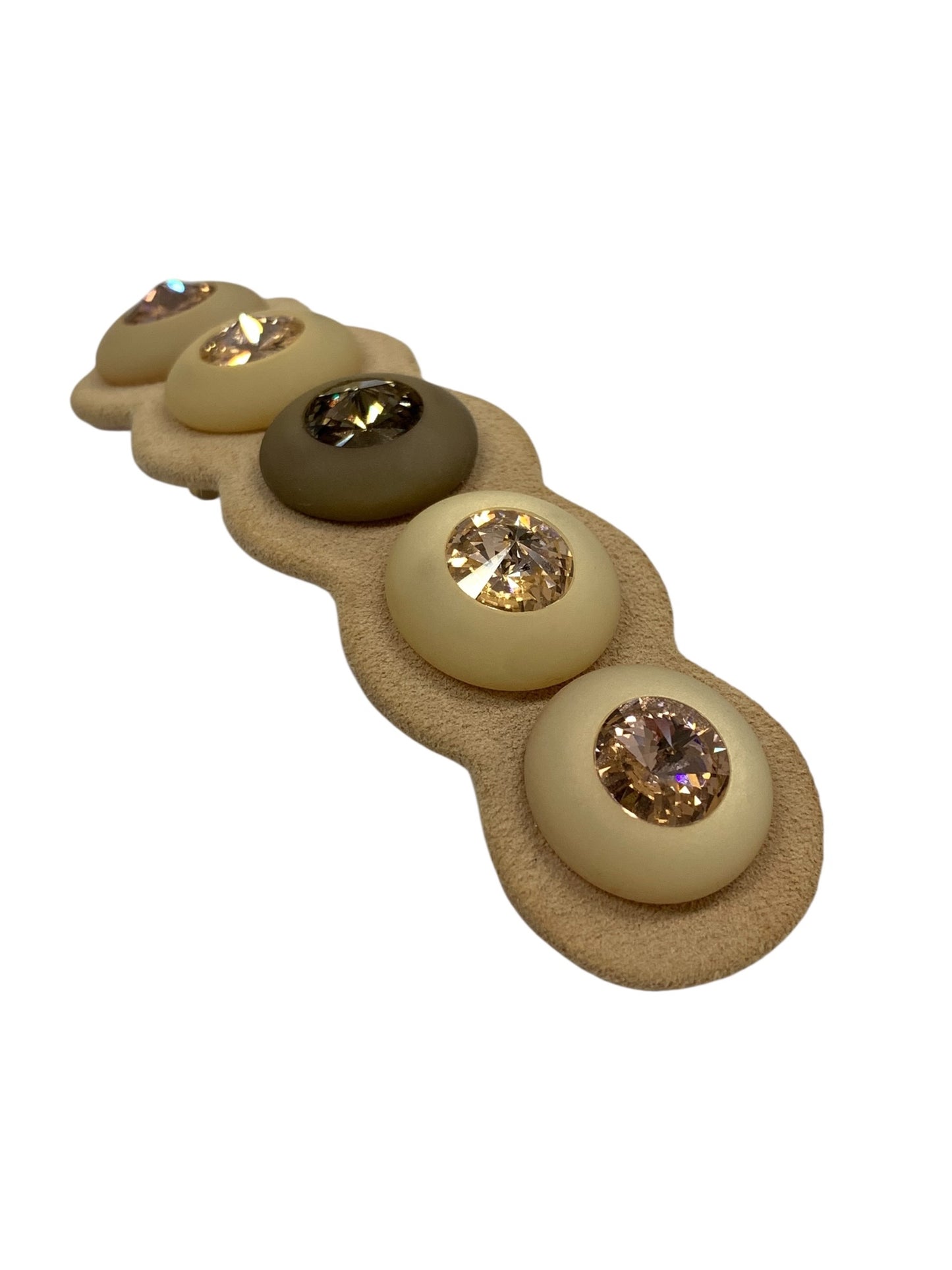 アッカ バレッタ ピンク ヘアアクセサリー 5連ラインストーン ITH6063P4RE2