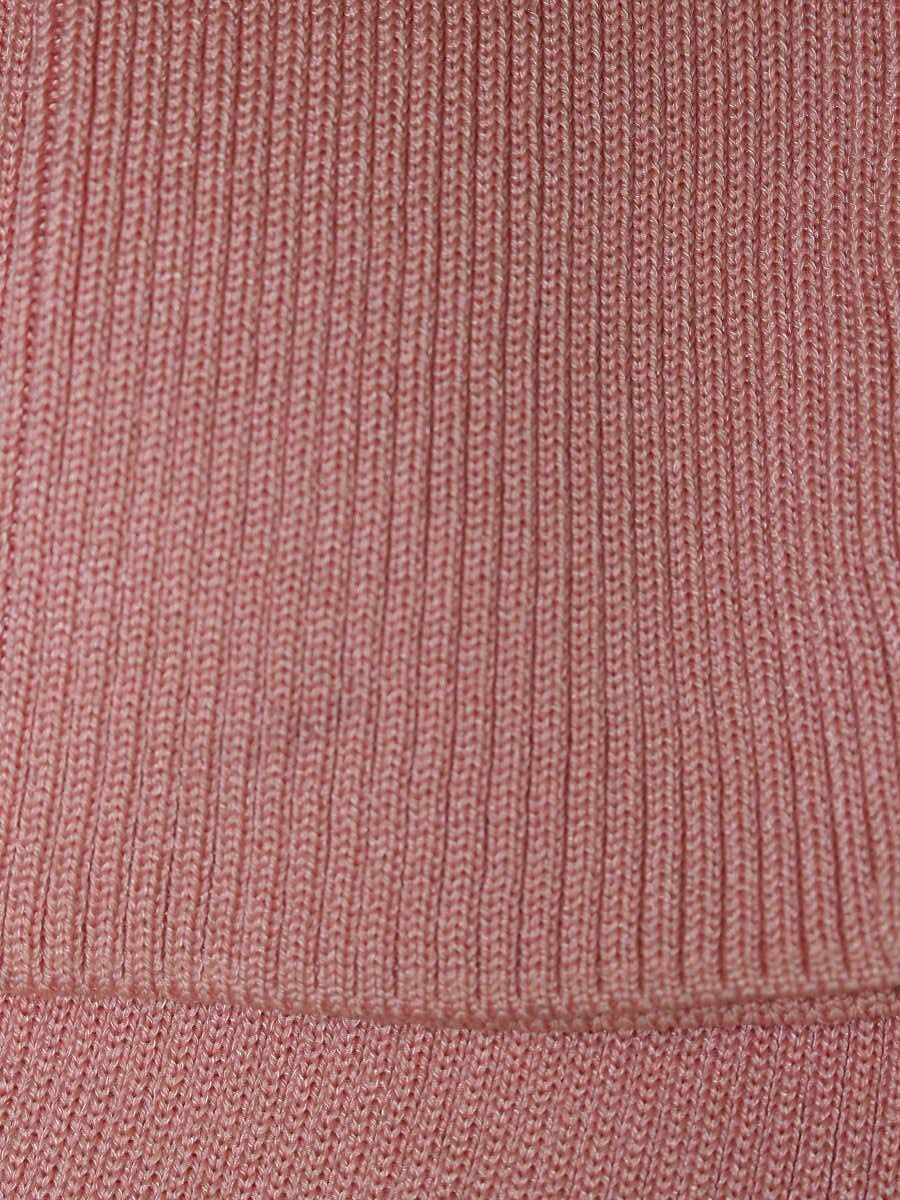 ルネ basic 5212020 カーディガン 34 ピンク パールボタンケーブル編み ITT9Q3EL1N94