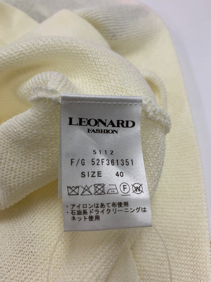 レオナールファッション 52F361351 カーディガン 4 ホワイト 刺繍 ITSLVRSIDCQE