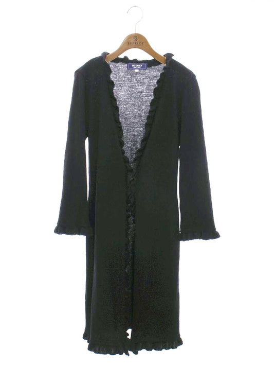 エムズグレイシー 918562 カーディガン 40 ブラック ロング フリル ITQMRTE01JK8