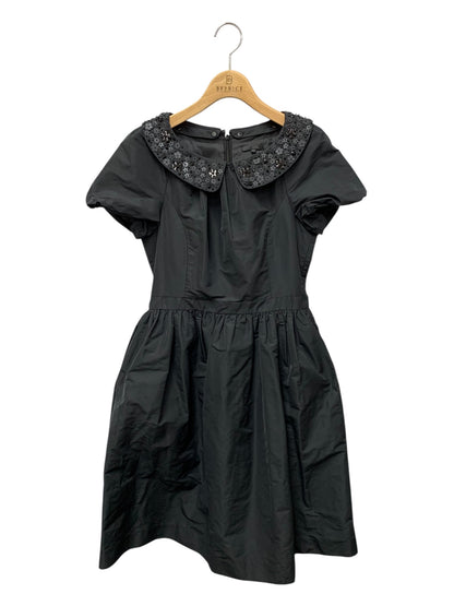 トゥービーシック W5J02-622-09 ワンピース 38 ブラック 衿ビジュー IT9I52U8S95Y