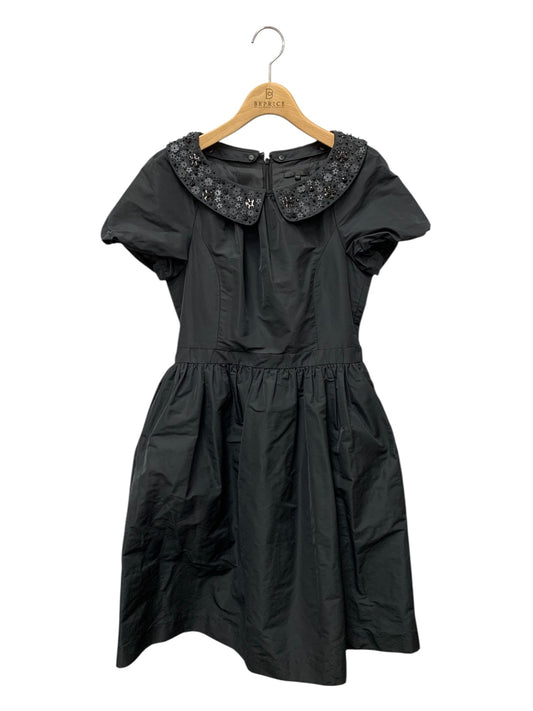 トゥービーシック W5J02-622-09 ワンピース 38 ブラック 衿ビジュー IT9I52U8S95Y